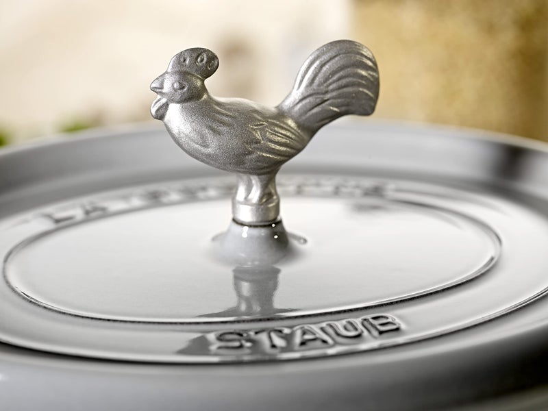 STAUB 40509-346-0 Rooster Lid Knob, Cast Iron, Silver - Image 5